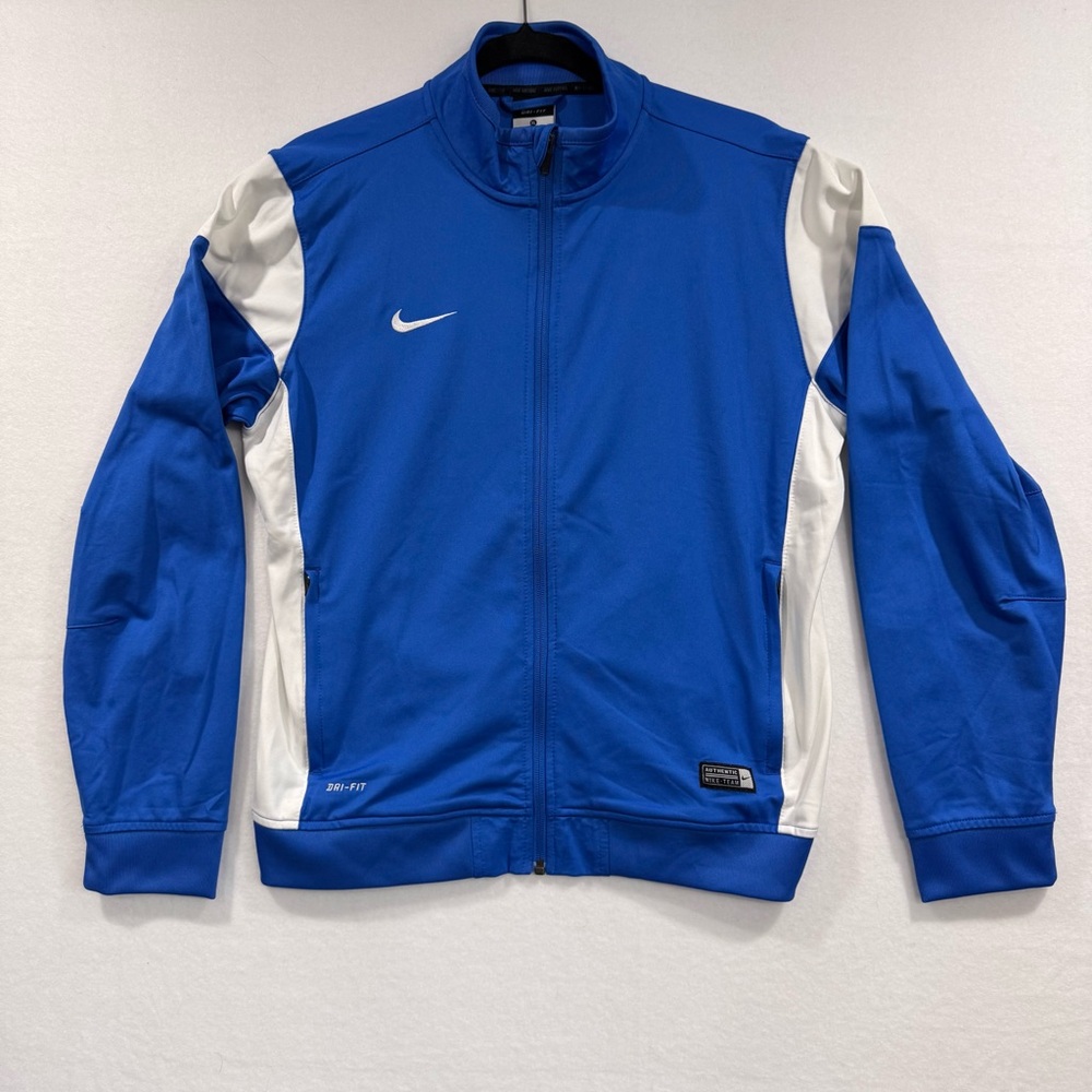 Nike Dri-Fit Blue and White Youth XL Track Jacket